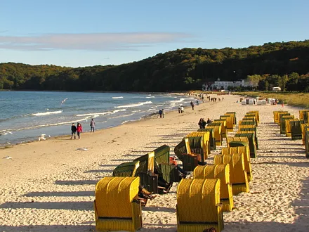 Der Strand in Binz im Oktober