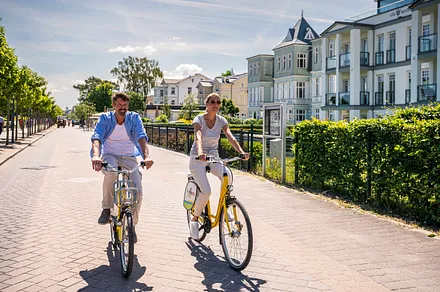 alle Kaiserbäder bequem mit dem Fahrrad ereichbar © Usedom Tourismus GmbH