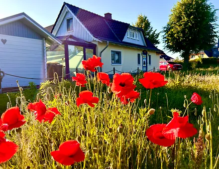 Das „ kleine Niedliche „ mit Fahrradschuppen 