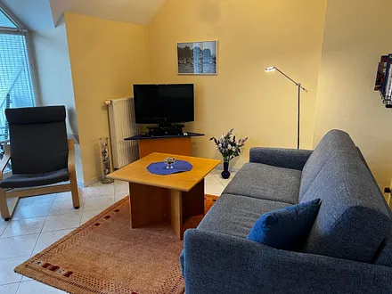 Doppelschlafcouch; Flachbildschirm-TV mit DVD-Spieler, freies WLAN