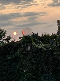 Sonnenuntergang ein schöner Ausblick von unserem Grundstück 