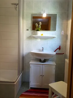 Bad mit Dusche und WC