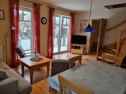 Treppe zum oberen Wohn-/Schlafbereich