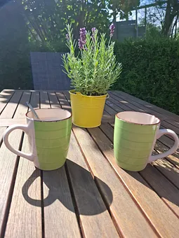 Kaffegenuß im Garten
