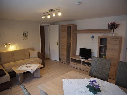 Küche mit Sitzmöglichkeit