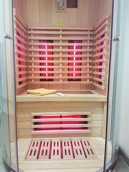 die Infrarotsauna kann kostenlos genutzt werden