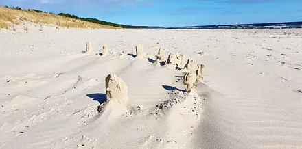Strand direkt hinter der Düne