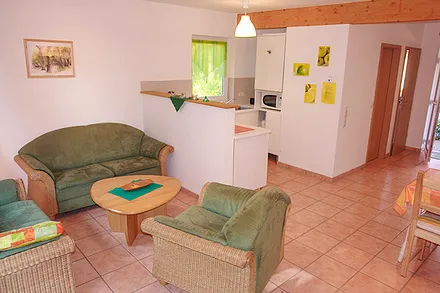 Wohnbereich mit halboffener Küche