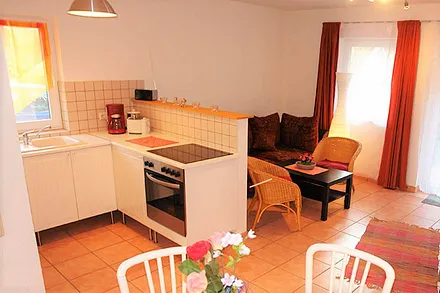 Wohnbereich mit halboffener Küche