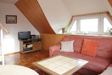 Wohnzimmer der FW2 mit Blick über den Bodden