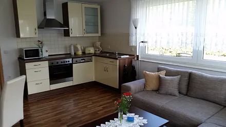 Wohnzimmer + offene Küche