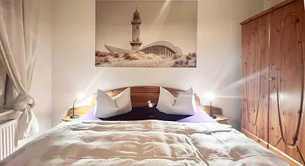 Good night auf 3,6 Quadratmetern. Es ist auch noch Platz für ein Kinderreisebett. Dieses ist in der Wohnung auch vorhanden.