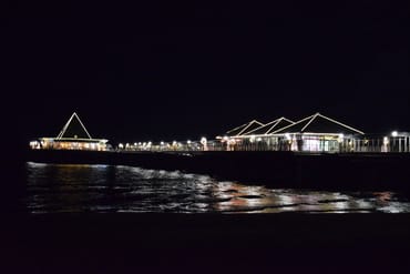 Heringsdorfer Seebrücke bei Nacht