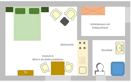 Grundriss des Appartements