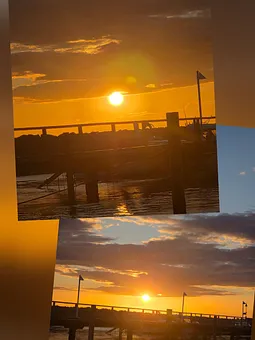 Sonnenuntergang am Hafen von Glowe