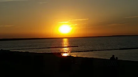 Sonnenuntergang am Strand von Glowe