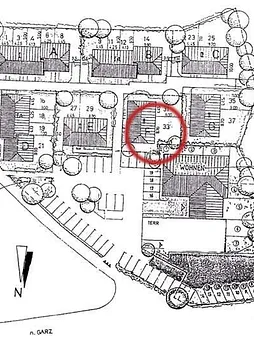 Lage der Ferienwohnung F33 im Ferienpark Gustow