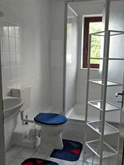 Badezimmer mit Dusche und WC