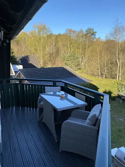 Balkon mit schöner Sitzgarnitur