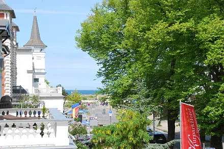 Ausblick vom Balkon zur Ostsee