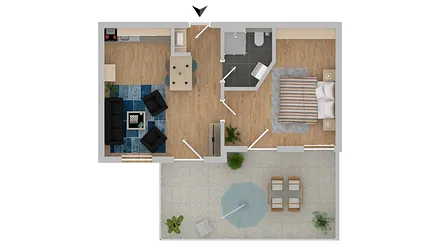 Grundriss der Wohnung