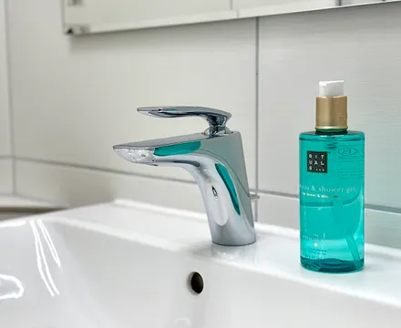 Hochwertige Handseife inklusive