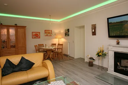 Wohn-/Essraum mit  Gel-Kamin 