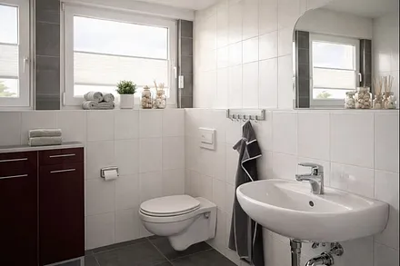 Duschbad mit Waschmaschine