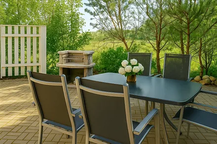 Eingezäunte Terrasse