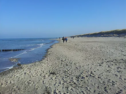 Zum  Ostseestrand gelangt man nach rund 250m. Auch in den kalten Jahreszeiten kann man erholsame Strandspaziergänge unternehmen.