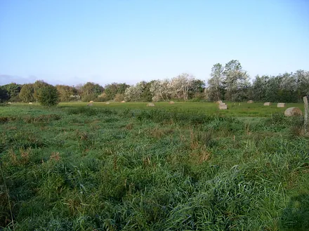 ca. 700 m bis zum Strand vorbei an den noch vom Bauwahn verschonten Wiesen