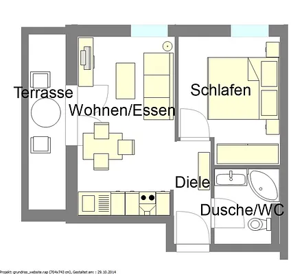 Grundriss der Wohnung
