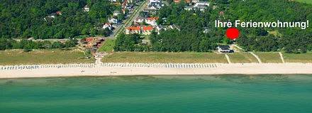 Lage der Ferienresidenz direkt am Strand