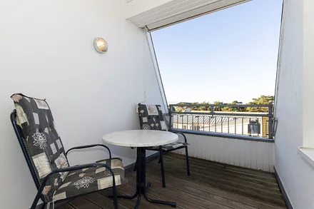 Dachterrasse mit Blick über die Dächer von Kühlungsborn
