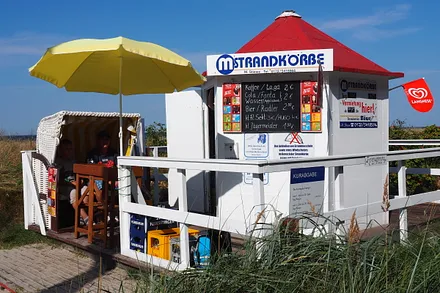 Strandkorbvermietung & Strandzugang direkt gegenüber 100 mtr.