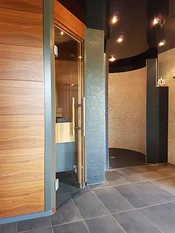 Sauna und Infrarotkabine im Nebengebäude