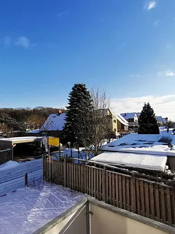 Winterlicher Blick vom Balkon