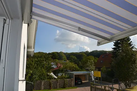 Aussicht vom Balkon der Ferienwohnung Usedom