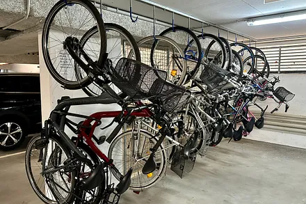 Fahrradstellplatz in der Tiefgarage 