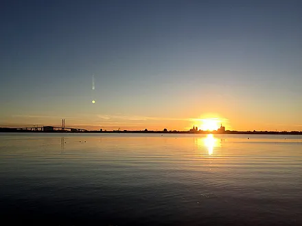 Sonnenuntergang über Stralsund