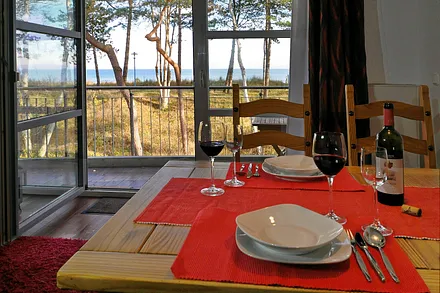 Herrlicher Blick vom Esstisch auf die Ostsee.