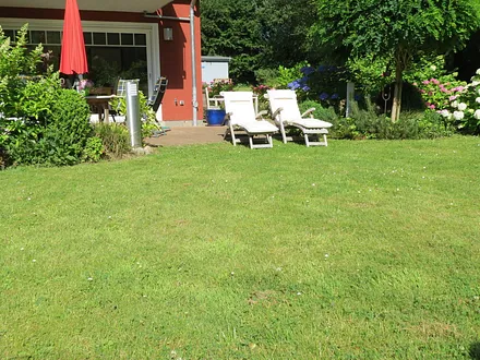 sonniger Garten zum Relaxen