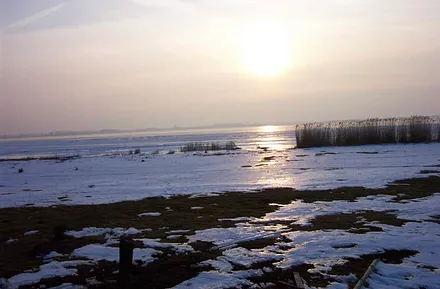 Abends am Achterwasser Wintersonne