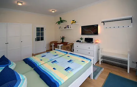 Flat-TV, W-LAN, DVD-Player