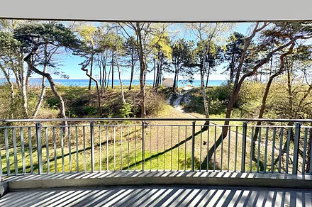 Ausblick vom Balkon auf die Ostsee