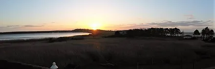 Sonnenuntergang mit Blick auf Zickersee