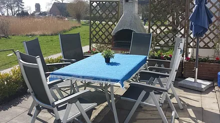 Sonnenterrasse mit Blick auf Zicker See