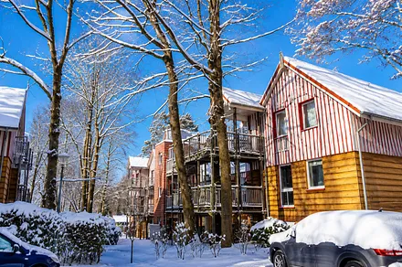 Außenansicht Ferienwohnung Haus Seeblick im Winter