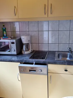 Küchenzeile mit Geschirrspüler, Kühlschr. usw.