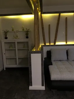 Wohnzimmer Abends Hintergrundbeleuchtung